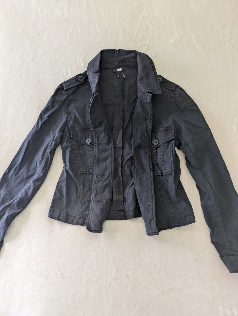 PAIGE Rowan Button-Down Military Utility Jacket - Picture 2 of 4